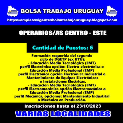 OPERARIOS-AS CENTRO - ESTE OPERARIOS-AS CENTRO - ESTE