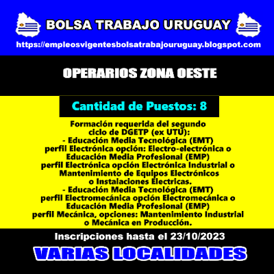 OPERARIOS ZONA OESTE