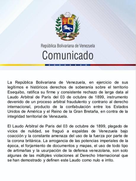 ¡Está plagado de vicios! Venezuela rechaza Laudo Arbitral de París de 1899 (+comunicado)