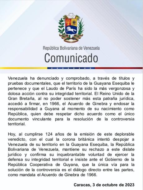 ¡Está plagado de vicios! Venezuela rechaza Laudo Arbitral de París de 1899 (+comunicado)