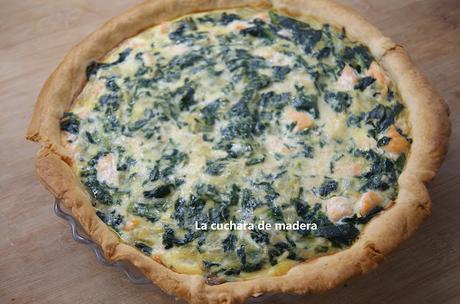 QUICHE DE SALMON Y ESPINACAS