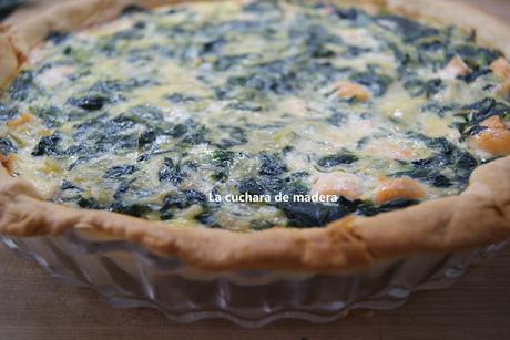 QUICHE DE SALMON Y ESPINACAS