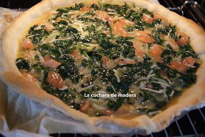 QUICHE DE SALMON Y ESPINACAS