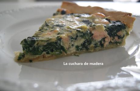 QUICHE DE SALMON Y ESPINACAS