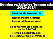 Registro aspirantes para Bomberos Zafrales Temporada 2023-2024