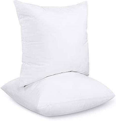 Utopia Bedding Relleno de Cojín 60 x 60 cm (2 Unidades), Fibra Virgen Siliconada, Almohadas de Sofá (Blanco)
