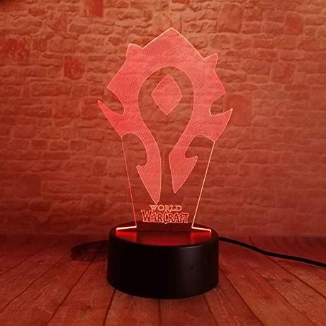 El Mejor 10 world of warcraft de 2024: La Elección de los Especialistas Lampara LED World of Warcraft Horda Cambia Color USB Luz Nocturna