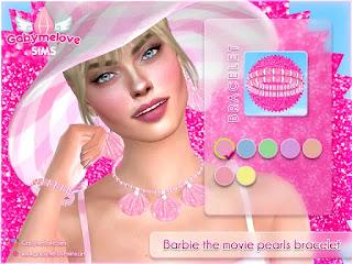 Sims 4 CC | Accessory: Barbie the movie pearls bracelet Sims 4 CC | Accessory: Barbie the movie pearls bracelet | Gabymelove Sims | mod, mods, accesories, accesorio, accesorios, jewerly, doll, Ruth Handler, Margot Robbie, film, película, perlas, sea, seashell, shells, brazalete, pulsera, pulseras, 2023