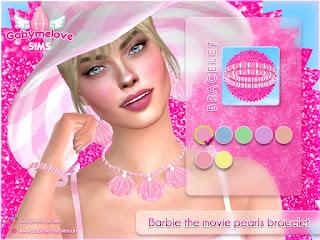 Sims 4 CC | Accessory: Barbie the movie pearls bracelet | Gabymelove Sims | mod, mods, accesories, accesorio, accesorios, jewerly, doll, Ruth Handler, Margot Robbie, film, película, perlas, sea, seashell, shells, brazalete, pulsera, pulseras, 2023