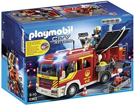 PLAYMOBIL Bomberos - Camión con Luces y Sonido, playset (5363)