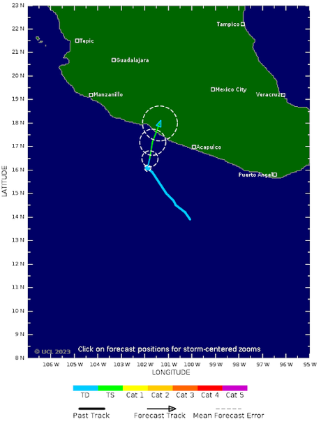 Atención México: La Depresión Tropical 16-E se convertirá en la tormenta tropical 