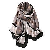 KOOYOL Mujer Bufanda Ligero Fulares Fular De Flores calientes de invierno Bufandas De Algodón de Lino Pañuelo cuello Estola Chales