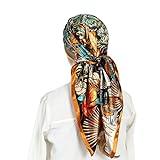 RIIQIICHY Foulard Chal Pañuelo para mujer Bufanda de seda noche Pañuelo 90 cm