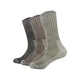 Vihir 3 Pares Calcetines de Lana Merino Grueso para Senderismo, esquí al Aire Libre Hombre Mujer Caballero de Invierno