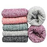 YSense Beau 5 Pares de Calcetines Lana Merino Mujer, Termicos Invierno Grueso Antideslizante Desenderismo Premium Transpirables para Mujeres