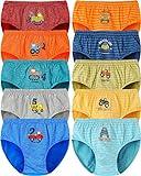 Adorel Ropa Interior Algodón Calzoncillos Niño Pack de 10 Tractor 4-5 Años (Tamaño del Fabricante 60)