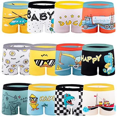 El Mejor 10 calzoncillos niño de 2024: La Elección de los Especialistas Cogindss Xmrlvn Ropa Interior para niños Calzoncillos bóxer Algodón Patrón de Dinosaurio Ropa Interior para niños Paquete de 12, 5-7 años, Multicolor, Tamaño: L
