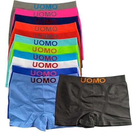 STV Dacada2005 Lote12 Boxer UOMO Calzoncillos niño Colores fosforitos Talla 2-4/6-8/10-12/14-16 (10-12 Años)