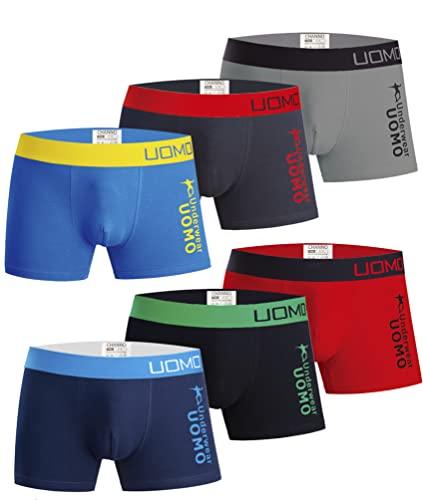 El Mejor 10 calzoncillos niño de 2024: La Elección de los Especialistas Channo Calzoncillos Boxer o Slip de Niños en Algodón, Lisos o con Estampado. Pack de 6 (Uomo, 12-14 años)