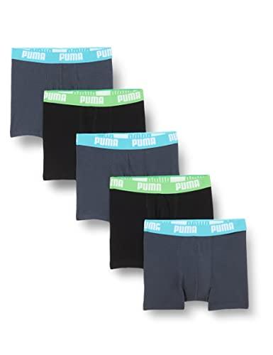 El Mejor 10 calzoncillos niño de 2024: La Elección de los Especialistas PUMA Boxer, Azul (India Ink/Turquoise), 128 (Pack de 5) para Niños