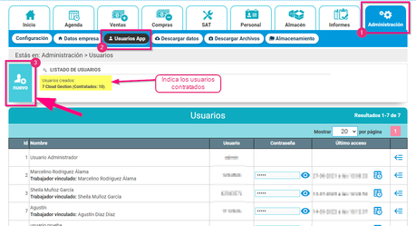 Crear un nuevo usuario en Cloud Gestion Crear un nuevo usuario en Cloud Gestion