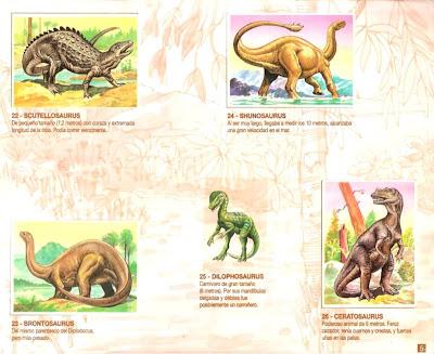 Los auténticos cromos de los Dinosaurios de Bollycao