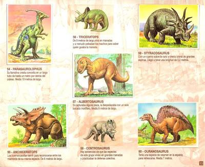 Los auténticos cromos de los Dinosaurios de Bollycao Los auténticos cromos de los Dinosaurios de Bollycao