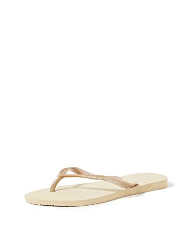 Havaianas Slim, Chanclas Mujer, Sand Gray Light Golden, 33/34 EU
