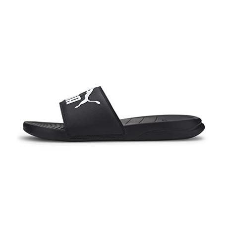 PUMA Unisex Adults' Fashion Shoes POPCAT 20 Slide Sandal, PUMA BLACK-PUMA BLACK-PUMA WHITE, 40.5
