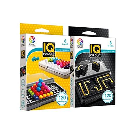 Smart Games - Iq Puzzler Pro + Iq Circuit | Juegos De Mesa Niños 6 Años O Más | Juegos Educativos 6 Años | Juegos de Mesa Niños | Rompecabezas Niños