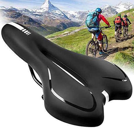 TWBEST Sillín Bicicleta Montaña, de Carretera, de Gel, Cojín de Asiento Ergonómico y Cómodo, Impermeable y Transpirable para MTB