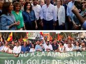 derecha españolista Barcelona: 50.000 manifestantes contra amnistía.