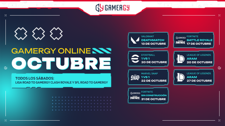 Octubre con O de ocio: más de 5 torneos online este mes para estar en GAMERGY 2023 Octubre con O de ocio: más de 5 torneos online este mes para estar en GAMERGY 2023