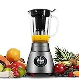 Cecotec Batidora Vaso Power 1800. Capacidad 2,1L, 1800 W, Cuchilla de 6 Hojas de, Filtro Licuados, Jarra Termorresistente, Titanio, Black
