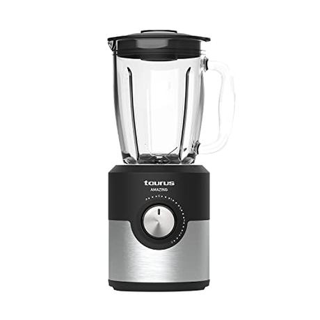 Taurus Amazing JB1200XC - Batidora de vaso 1200W, capacidad de 1.75L, cuchillas de 6 filos de acero inoxidable, 5 velocidades + Turbo, jarra de cristal graduada