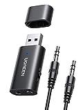 UGREEN USB Bluetooth 5.1 Adaptador Bluetooth para TV con 3.5mm Cable de Audio 2 en 1 Receptor y Transmisor Bluetooth para Televisión PC Amplificador Coche Móvil Altavoces Auriculares Bluetooth