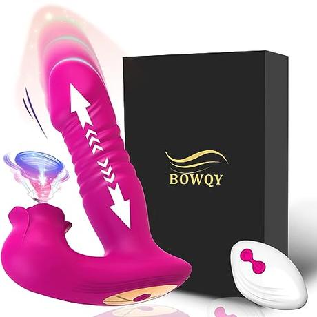 BOWQY Masajeador Ŝạtisfayęr Ŝạtisfayęr pro 5 sùcciønadør de Clîťoris Femènịnô, 10 * 10 modos Ŝạtisfayęr Femènịnô verdạderô,Ṽiḇráḑòraḑòr Ṃúj ēr Viaje Familiar Masaje Relajación (168.2mm)