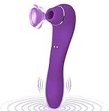 2 en 1 masajeador eléctrico Ŝạtisfacęr pro 5 sùcciønadør de Clîťoris Femènịnô, Ṽiḇráḑòraḑòr Ṃújēr,Ŝạtisfayęr Femènịnô verdạderô 10 * 10 modos, 100% impermeable,masaje para relajar(púrpura)