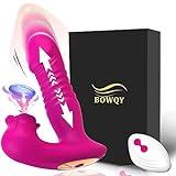 BOWQY Masajeador Ŝạtisfayęr Ŝạtisfayęr pro 5 sùcciønadør de Clîťoris Femènịnô, 10 * 10 modos Ŝạtisfayęr Femènịnô verdạderô,Ṽiḇráḑòraḑòr Ṃúj ēr Viaje Familiar Masaje Relajación (168.2mm)