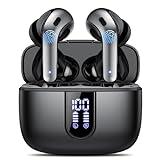 Auriculares Inalámbricos Bluetooth, Auriculares Bluetooth 5.3, 4 Mic con Reducción de Ruido ENC, 50H con Graves, Cascos Inalambricos Bluetooth IPX7 Impermeable, Carga Rápida USB-C, Ajuste Cómodo