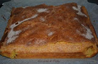 Coca de calabaza y chocolate con costra Coca de calabaza y chocolate con costra