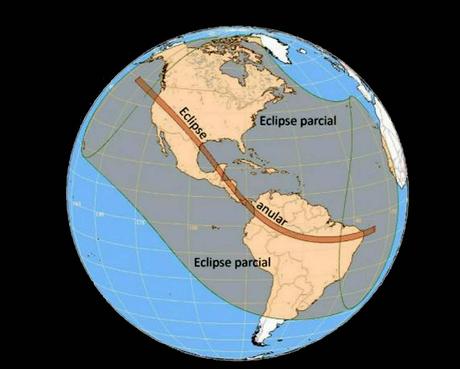 Cobertura en directo en español del eclipse anular del 14 de octubre de 2023