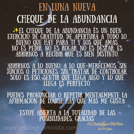 Hoy 14/10/23 Cheque de la Abundancia