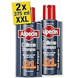 Alpecin Caffeine Shampoo C1 2x 375ml | Champu anticaida hombre y con cafeina | Tratamiento para la caida del cabello | Alpecin Shampoo Anti Hair Loss Treatment Men