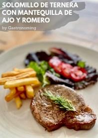 Solomillo de ternera con mantequilla de ajo y romero