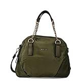 PAYMA - Bolso Shopper de Mujer Impermeable. Bolso de Mano con Correa al Hombro. Bolsillos Interiores y Exteriores con Cremallera. Uso Diario, Viaje, Deporte. Color: Verde Militar