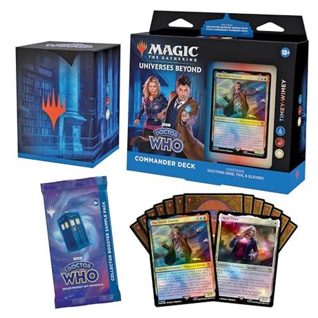 El Mejor 10 doctor who de 2024: La Elección de los Especialistas Magic The Gathering Mazo de Commander de Doctor Who, Timey-Wimey (mazo de 100 Cartas, sobre de coleccionista con 2 Cartas de Muestra + Accesorios) (Versión en Inglés)