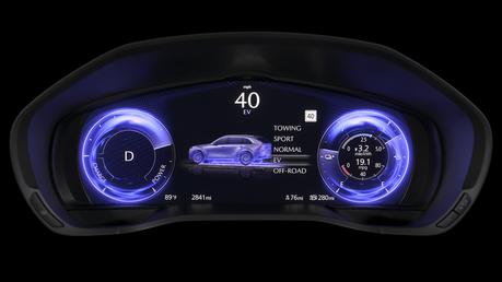 Contadores con pantalla completa de Panasonic instalados en el  CX-90 de Mazda