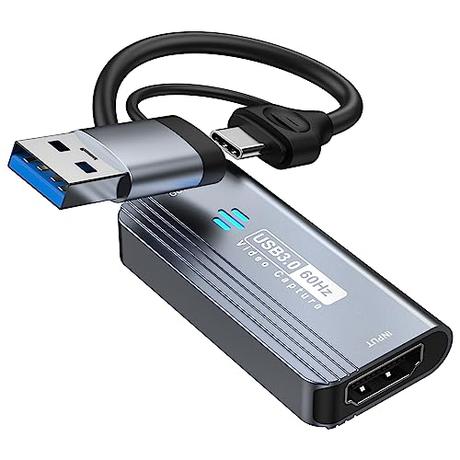 capturadora Video Papeaso, capturadora 4K HDMI a USB/USB C 3.0, Dispositivo de Captura de Video 1080P 60FPS, para transmisión, enseñanza, Juegos, videoconferencia o transmisión en Vivo