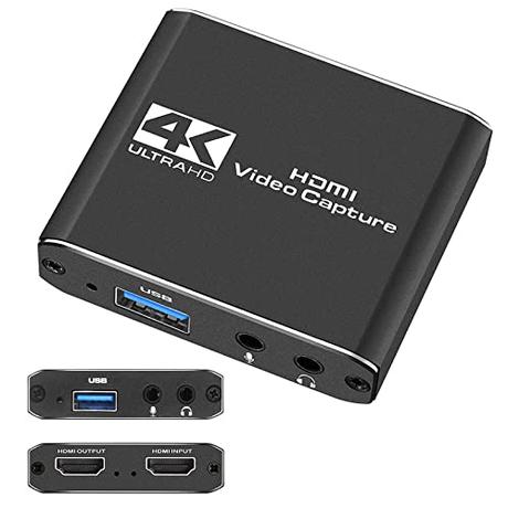DIFCUL Tarjeta de Captura HDMI Audio Video con Salida de Bucle, 4K HD 1080P 60FPS USB 3.0 Tarjeta de Captura para transmisión, en Vivo para PS-4,Nintendo-Switch,X-Box One,X-box360